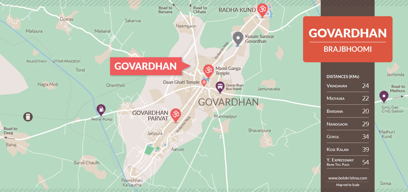 govardhan town map - bolokrishna.com source: bolokrishna.com