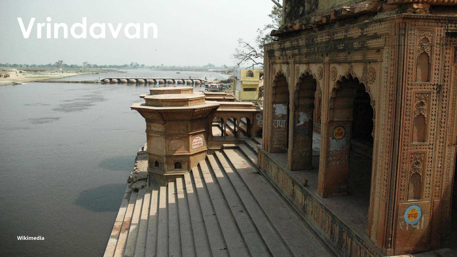 the famous ghat of vrindavan - bolokrishna.com source: wikimedia